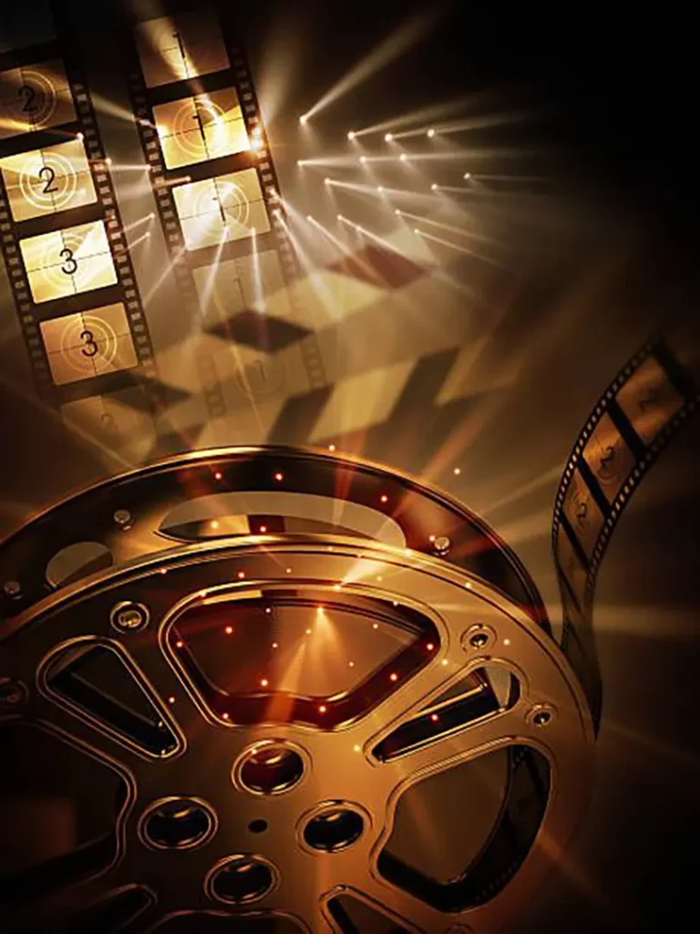 Background image with film reels