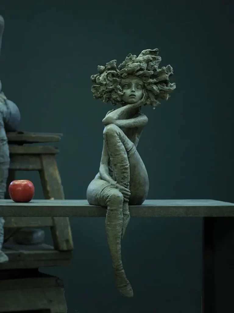 Lyrical Sculptures of Expressive Women Tell Stories Through Body Language and Big Hair